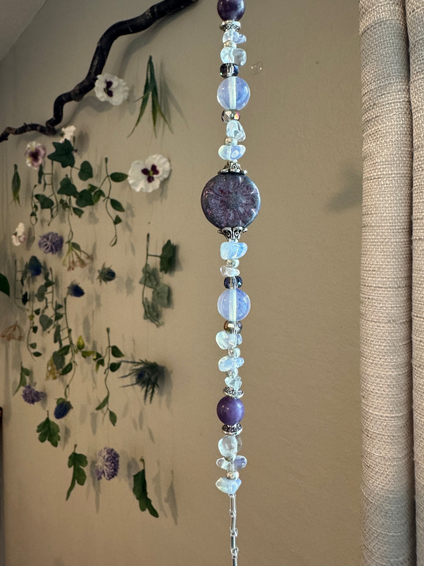 Reiki Infused Sun Catcher with Lepidolite and Opalite