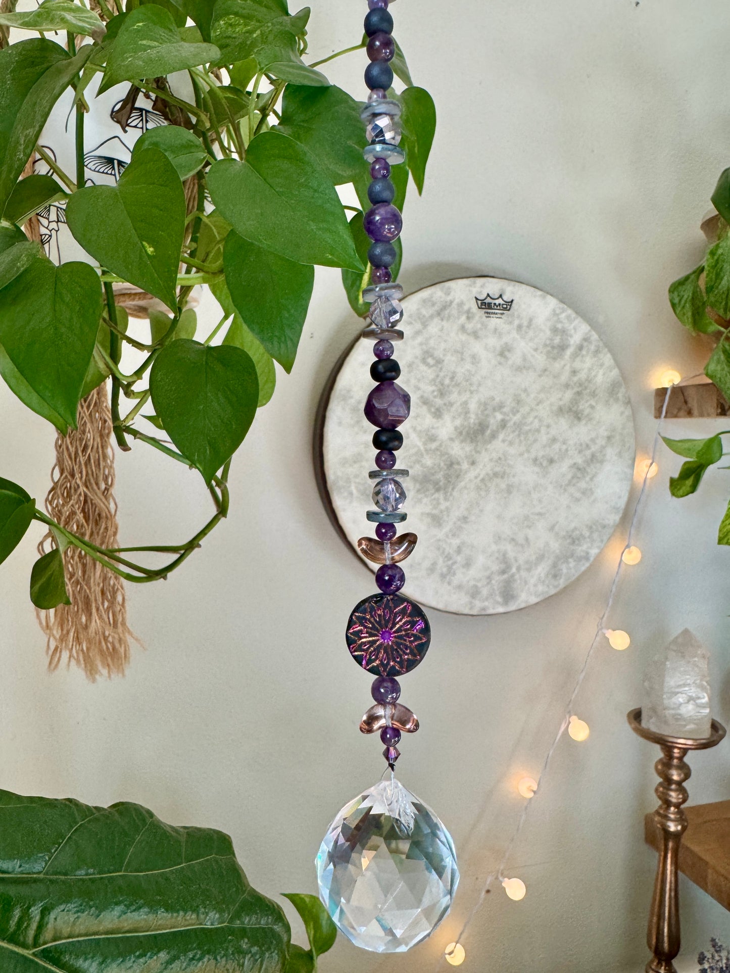 Reiki Infused Sun Catcher with Amethyst