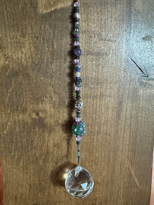 Sun Catcher with Buddha and Flower