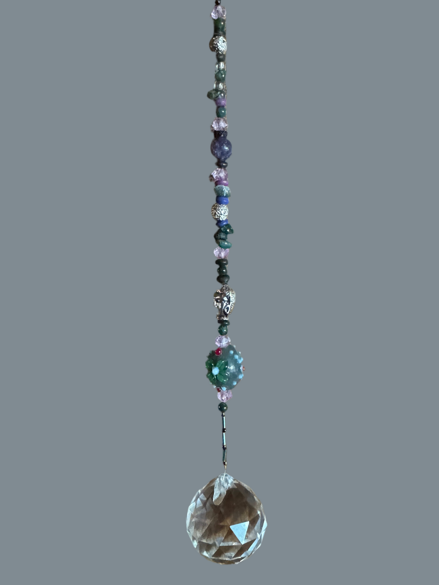 Sun Catcher with Buddha and Flower