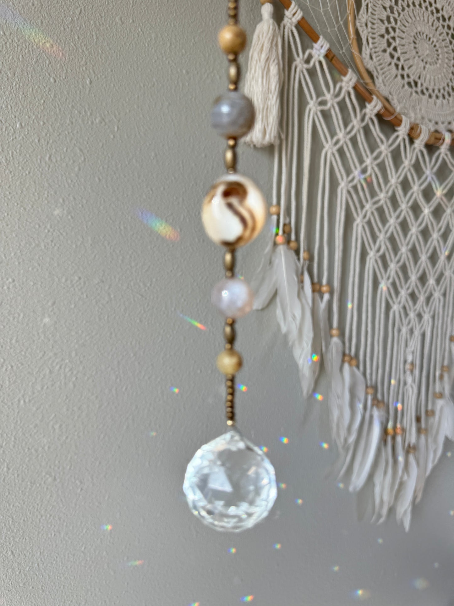 Reiki infused Agate and soapstone sun catcher