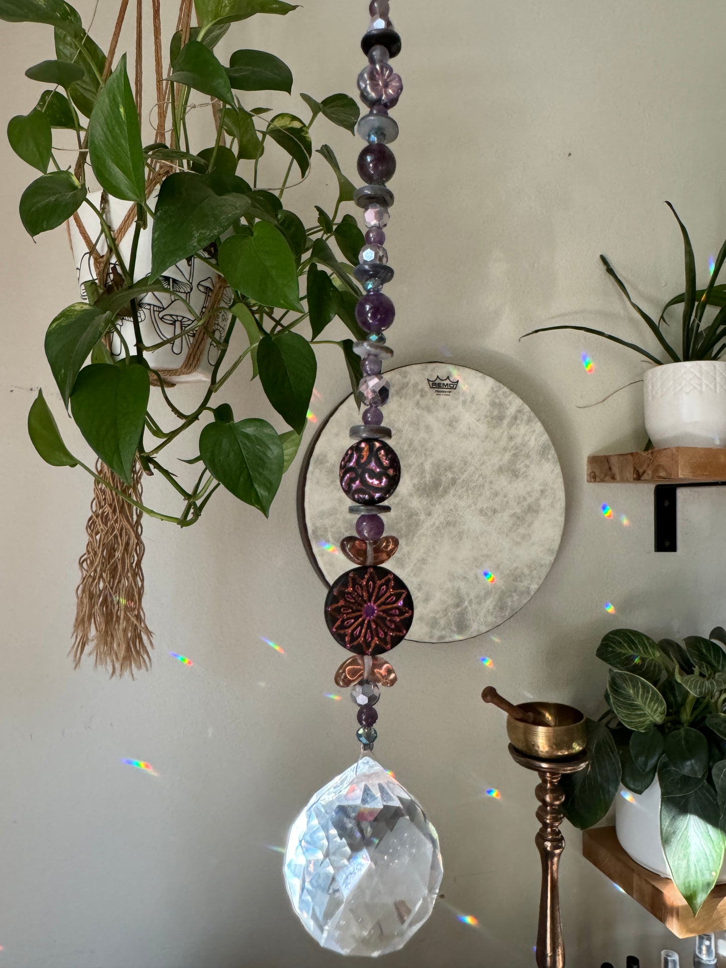Reiki Infused Sun Catcher with Amethyst