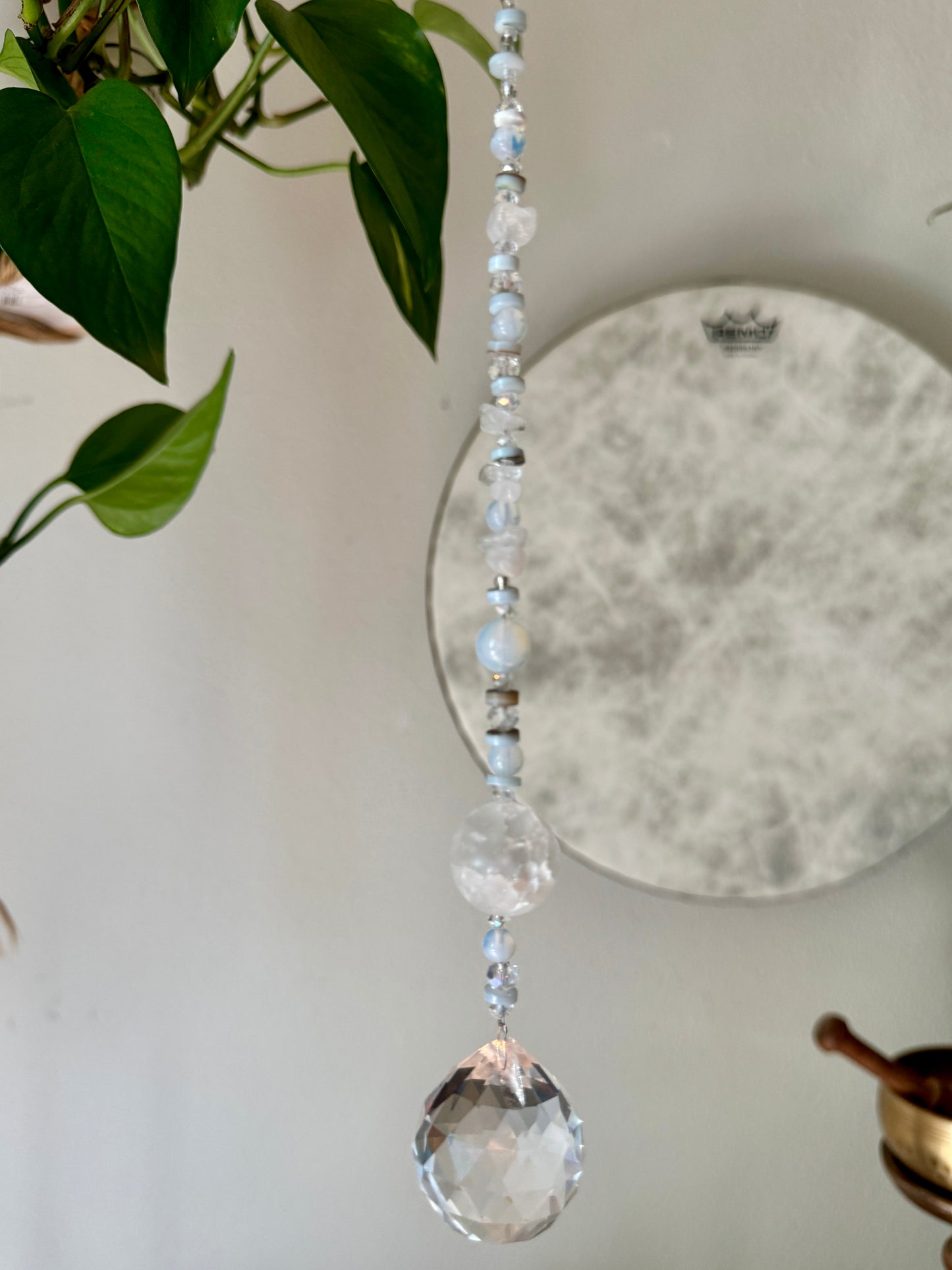 Opal and Clear Quartz Sun Catcher ~ Reiki Infused