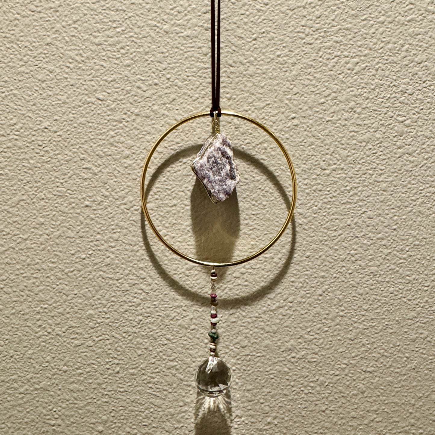 Lepidolite and Agate Sun Catcher | Reiki Infused