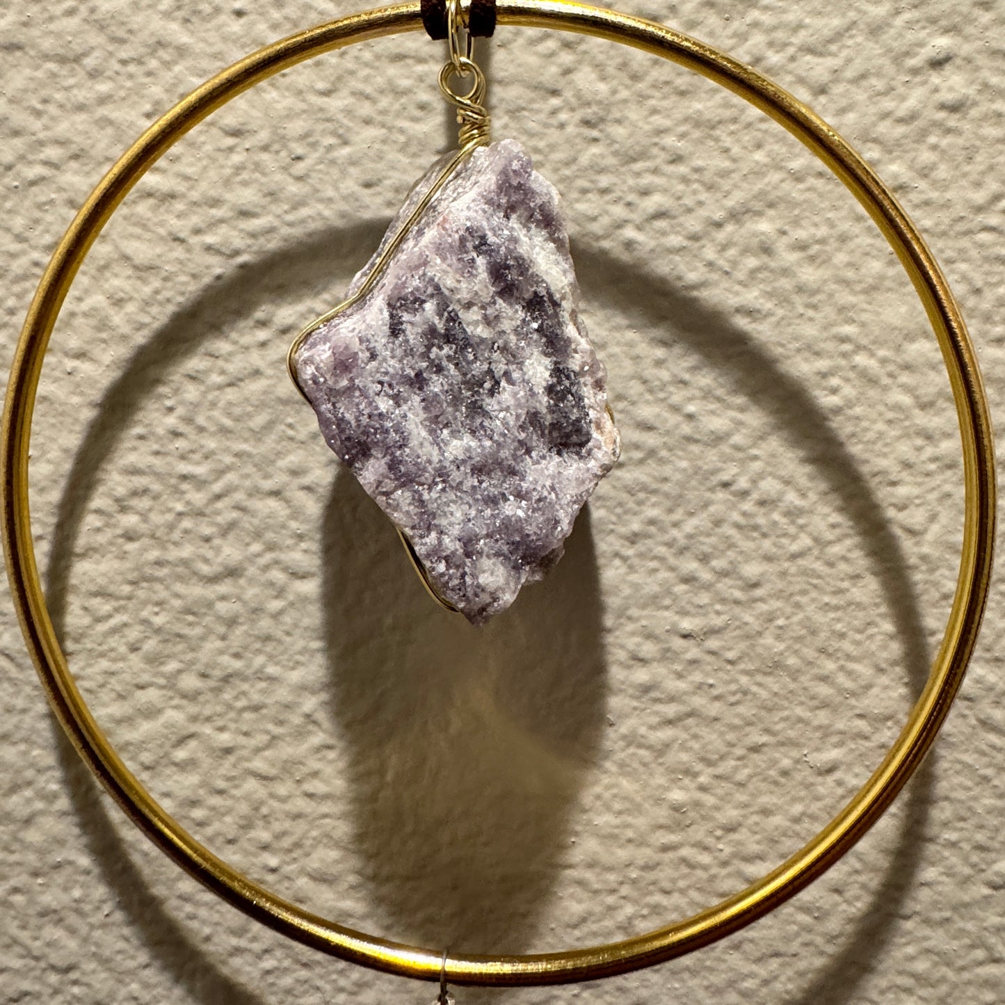 Lepidolite and Agate Sun Catcher | Reiki Infused