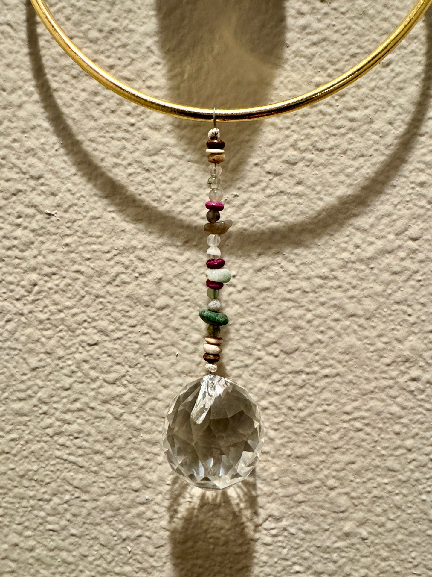 Lepidolite and Agate Sun Catcher | Reiki Infused