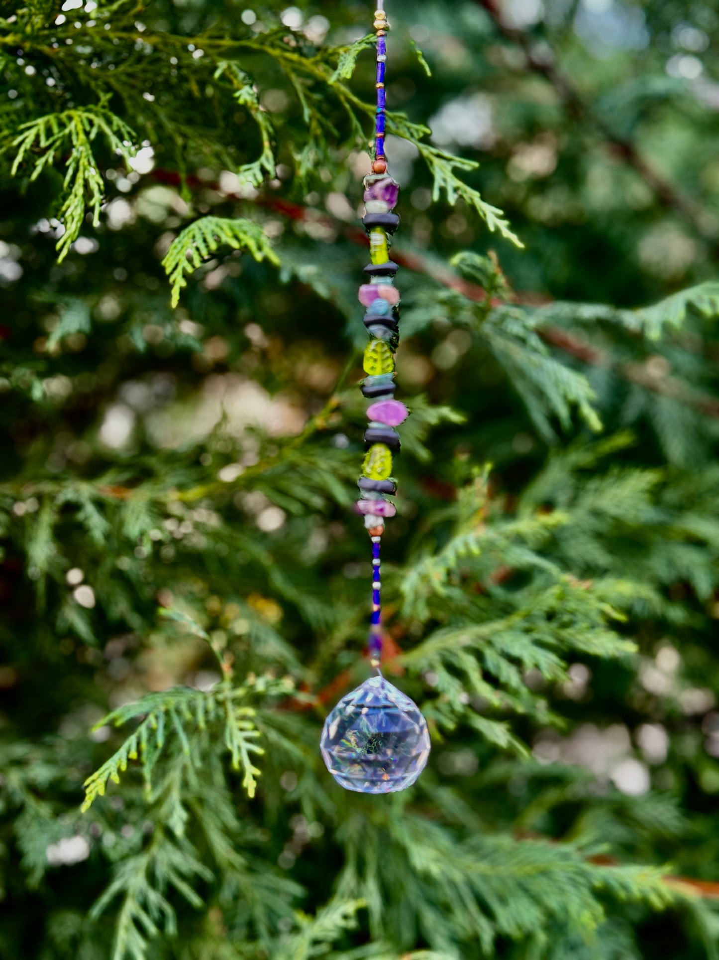 Reiki Infused Amethyst & Agate Sun Catcher